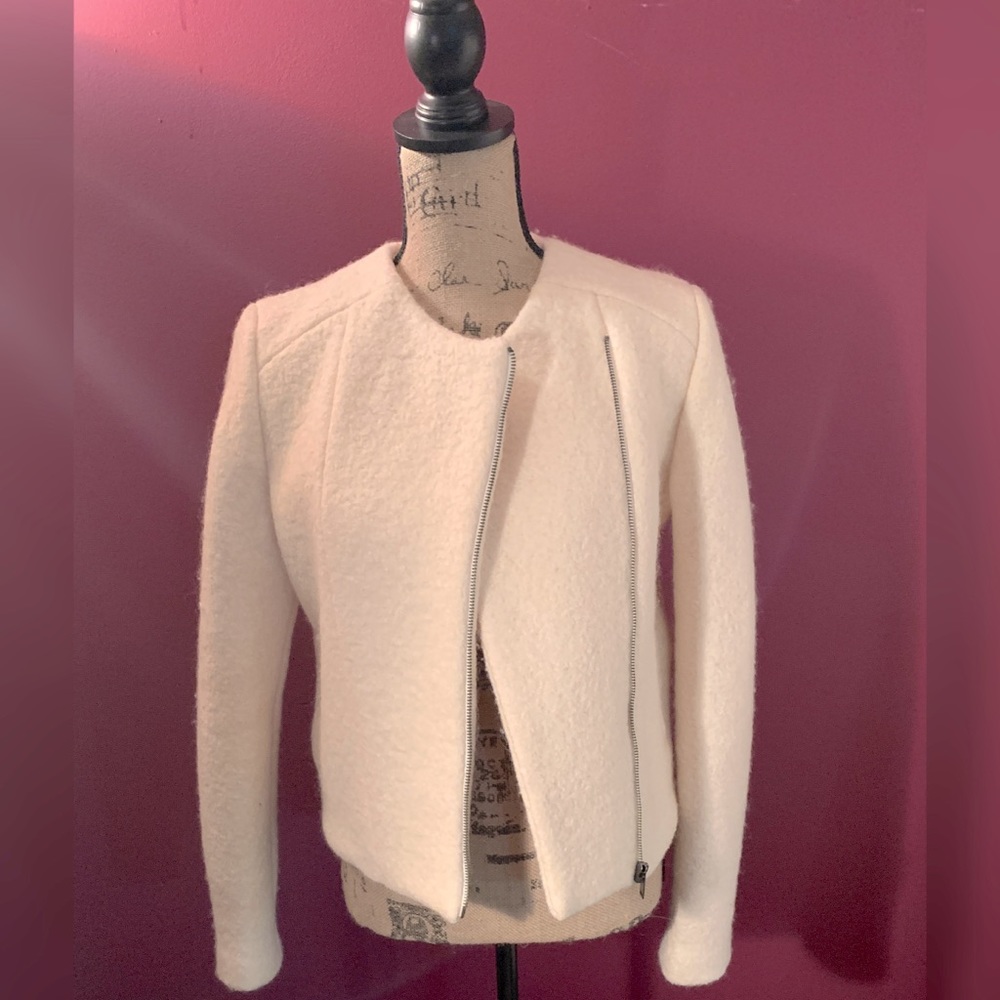 Banana Republic Wool-blend Cocoon Moto Jacket